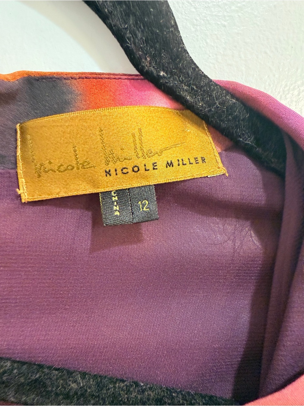 Nicole Miller Gold Label Silk Fall 2011 "Cosmic Cloud" Ruched Dress - Size 12 - Picture 3 of 14